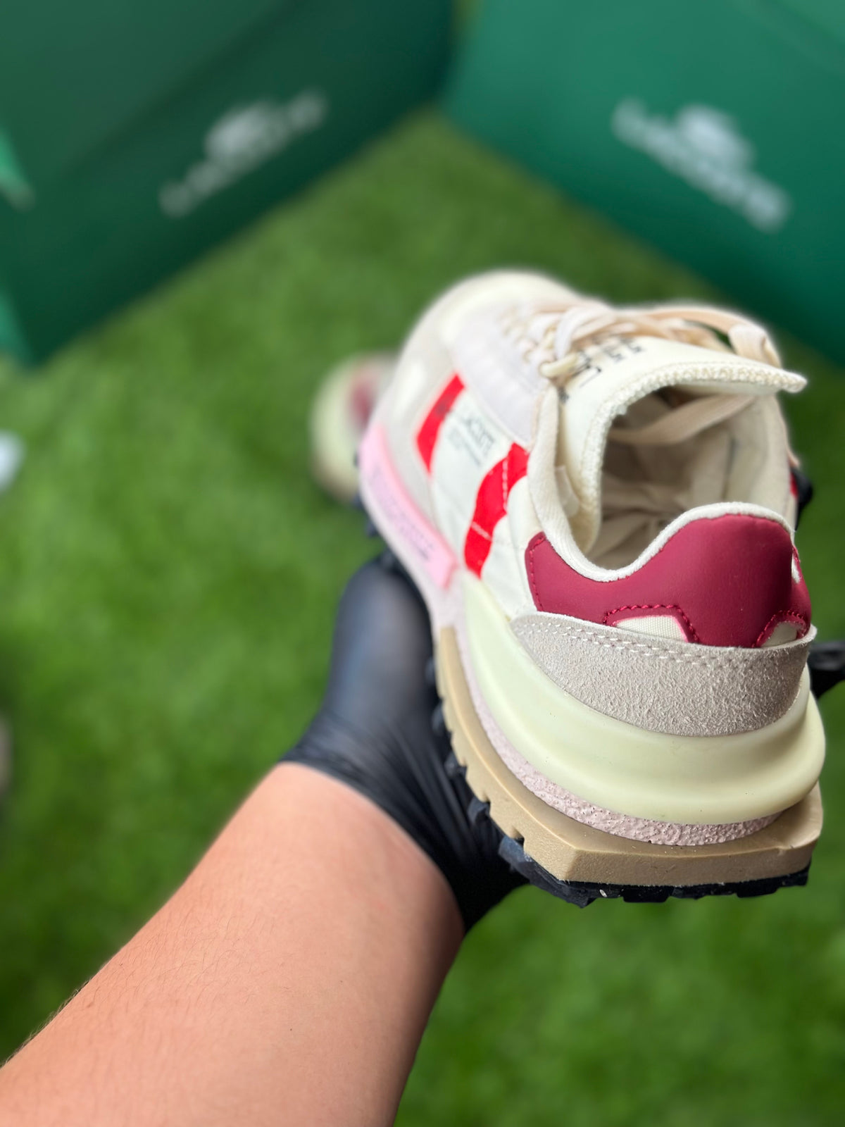Lacoste Elite Active Beige/Rojo