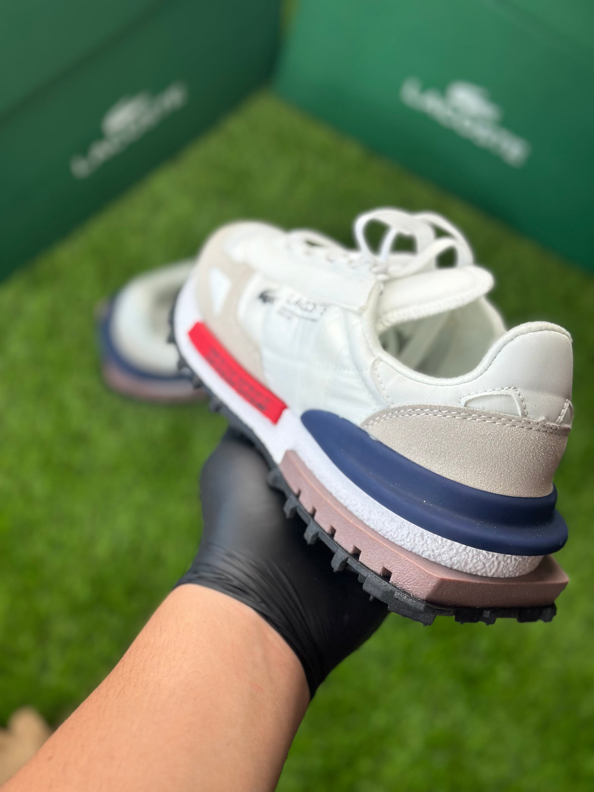 Lacoste Elite Active Beige Rojo